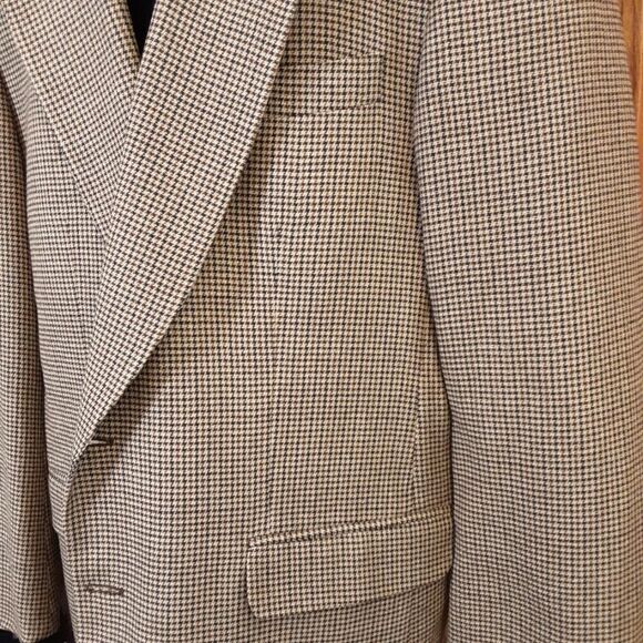 MARK ALEXANDER Jacket Silk/Wool Subtle Checks Taupe Men's size 44 Regular‎ - Picture 5 of 12